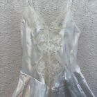 Vintage Slip Dress Small Medium White Satin Coquette Fairy Princess Ballerina
