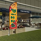 Pizza Feather Flag Pole Kit For Italy Food Shop Open restaurant Businesses Ad   