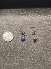 Sterling Silver Pink Oyster Turquoise Dangle Earrings Set