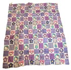 Y2k Hello Kitty Patchwork Stripe Reversible Comforter Sheets Pillowcase Set