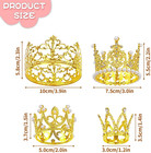 Cake Topper Gold Mini Crown Flower Arrangements Bouquet 4 Pcs Crowncrystal Pearl