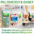 Size 000 Clear Separated Empty Gelatin Pill Capsules Kosher Gel Gelcaps Caps Usa