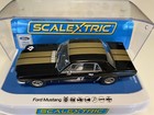 Scalextric C4405t Ford Mustang  47 Black   Gold Stripes Dpr 1 32 Slot Car