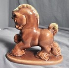 Vintage Mcm Haeger Pottery Horse Pony Figure Brown Glaze With Accents