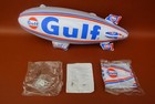 Vintage Nos Original Gulf Airship Blimp Gas Oil Garage Hanging Advertising Sign