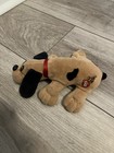 Pound Puppies Mini Plush 8  Brown Black 1986 Dog Stuffed Animal Vintage Tonka