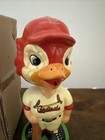 Rare Vintage Mlb St  Louis Cardinals Green Base Bobblehead Nodder With Box