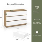 6 Drawer Double Dresser For Bedroom  White Dresser  Wooden Dressers With Deep