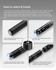 Konllen Carbon Fiber Pool Cue Extension 3 Bumpers Bullet Joint Tool-free