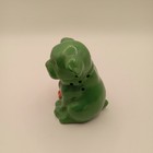Antique Germany     One Piece Porcelain Cat Salt   Pepper Shaker Green   Orange