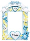 Personalized  baby s 1st Photo Frame  blue   Christmas Tree Ornament Gift