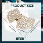 Alloy Shoe Clips Crystal Rhinestone Bow Tie Buckles Removable Decoration Heel