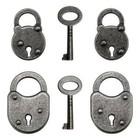 Tim Holtz Idea-ology Locks   Keys Metal Adornment Th94162 Vintage Scrapbook