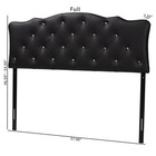 Rita Modern And Contemporary Full Size Black Faux Leather Headboard