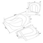 Black Red Driver Passenger Seat Rider Backrest For Harley Touring Glide 09-23 Us