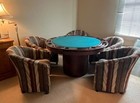 Contempo Rand High Quality Poker Table With 5 Chairs  Ln Condition 