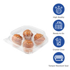 Karat Pet Tamper Resistant Muffin  Cupcake Container    4-compartment - 150 Pcs
