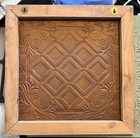 16 X 16 Antique Tin Ceiling Tile On Wood Frame Vintage Home Decor