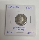 1909 Canada 10 Cent Silver Dime Coin
