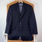 Ralph By Ralph Lauren Suit Mens 38r Navy Blue Pinstripe 2 Button Wool Pant 34x29