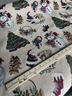 Vintage Christmas Snowmen Heavy Tapestry Heavy 52     Wide By The Yard