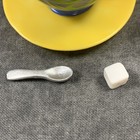 Cappuccino Coffee Cup Porcelain Hinged Trinket Box W spoon   Sugar Cube Trinkets