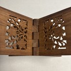 13  Carved Wood Book Stand Holder Vintage India 6 5  Across Cookbook  Bible  Etc