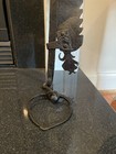 Antique Trammel 48  Long Sawtooth Fireplace Hearth Wrought Iron