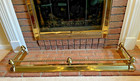 Vintage Brass Fireplace Fender - 53-5 8 l  X 14-7 8 d X 5-5 8 h - Classic