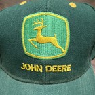 Vintage John Deere Green Yellow Embroidered Logo Strapback Hat Cap Usa