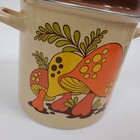Vtg Sears Merry Mushroom Enamel Stockpot With Lid 7 5in 1970s Kitchenware