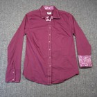 Royal Highness Equestrian Western Show Shirt Girls 3xl Maroon Paisley Flip Cuff