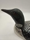 Vtg Hand Crafted Loon Bird Decoy Folk Art Figurine