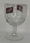 Schlitz Beer Thumbprint Stemmed 6  Goblet Beer Glass Vintage Heavy