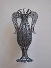 Antique Miniature Silver Wire Filigree Vase