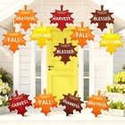 12 Pieces 14 Inch Thanksgiving Fall Inflatable Maple Leaf Outdoor Maple Leaves
