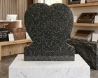 Green Granite Heart Headstone Grave Marker Custom Engraved Memorial Monument
