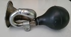 Vintage Metal Rubber Bulb Bicycle Horn Silver Black-works