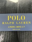 Polo Ralph Lauren Socks Boys Crew Black Sz Shoe Sz 10-13 Sock Sz 4-7 School Prep