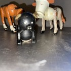 Vintage Fisher Price Little People Farm 3 Pc Pig  Cow   Horse 1970   s 