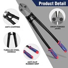 Workpro Bolt Cutter Chrome Molybdenum Steel Blade 30-inch Heavy Duty Bolt Cutter