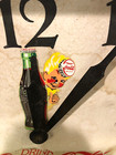 Very Rare Vtg  Coca-cola  Wood Frame Clock With Sprite Mascot 17  X  17  Read