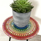 Iridescent Glass Mosaic Tiles 430 Pieces  Blue Square Pastel Craft Art