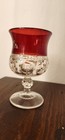 Antique Eapg Ruby Stained Souvenir Goblet     Kittanning Pa Centennial C 1903