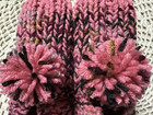 New Handmade Knitted Amish Slippers Pink purple Multi Colors Womans Large 9 3 4 
