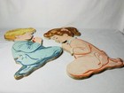 Vintage Dolly Toy Co 1958 Praying Children Nursery Wall Hanging Art Mcm 2pc Set