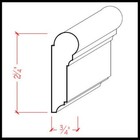 Ewpc12 Picture Hanging Rail 2-1 4  Tall X 3 4  Moulding  Unfinished