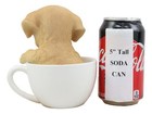 Ebros Realistic Adorable Labrador Puppy Teacup Statue 5 5  Tall Pet Pal
