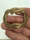 Vintage Musi Woven Gold Tone Metal Shoe Clips Buckles Plus Bakelite  Pair