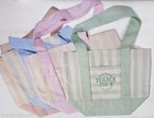 Trader Joe   s Limited Edition Mini Tote Bags Stripes Tan  Blue  Pink Or Green 